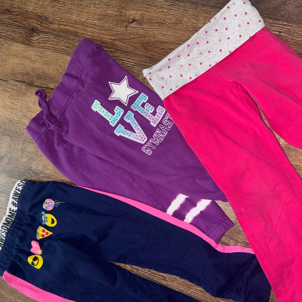 American Vintage Purple, Pink, and Navy Leggings Set